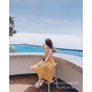 Đầm maxi hở lưng có mút ngực hàng cao cấp