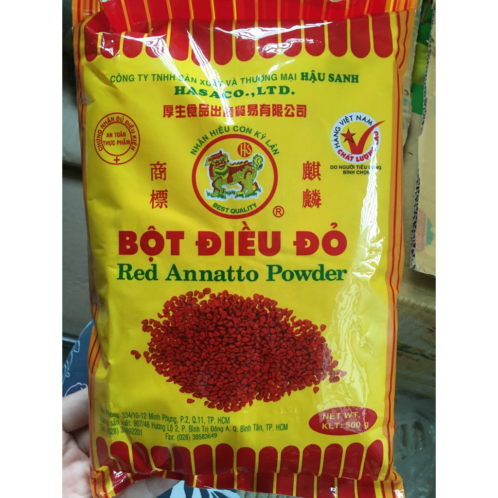Bột điều đỏ Hậu Sanh (gói 500g)