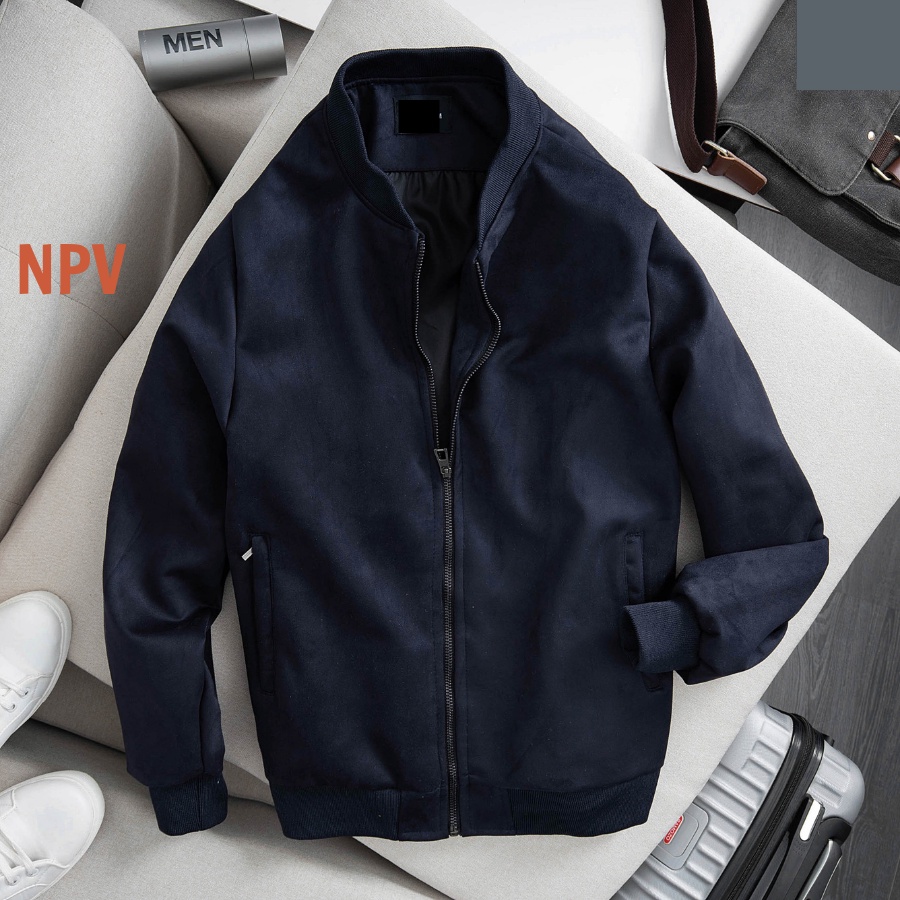Áo khoác nam da lộn NPV tay chun bomber ,áo khoác da lộn cao cấp 4 màu giữ nhiệt