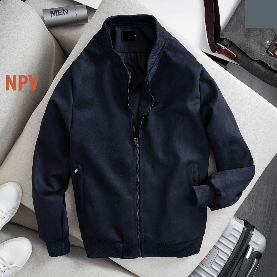 Áo khoác nam da lộn NPV tay chun bomber ,áo da nam bo chun da lộn cao cấp 4 màu