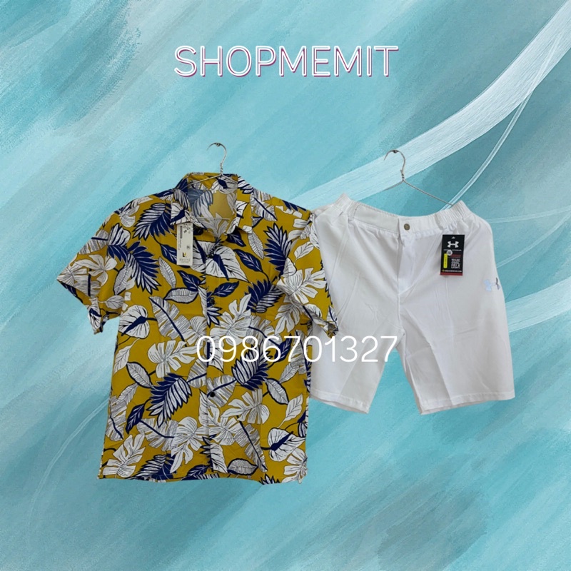 Áo sơ mi hoa lá hawaii, đồng phục nhóm đi biển, team building, chụp ảnh kỷ yếu chất đẹp 2022