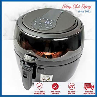 Nồi chiên không dầu Lock&Lock 6,5L EJF286 có chức năng đảo thức ăn - nồi chiên điện tử chính hãng, lỗi đổi mới