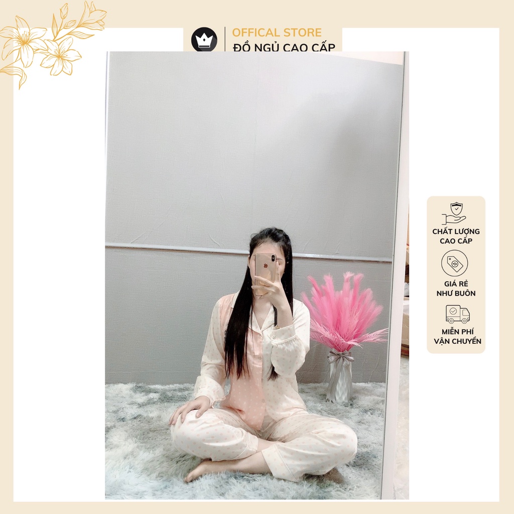 Đồ bộ Pijama - Bộ lụa mango dài tay Cao Cấp,thiết kế nhẹ nhàng trang nhã | BigBuy360 - bigbuy360.vn