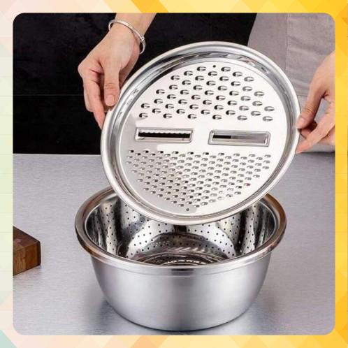 BỘ RỔ NẠO INOX ĐA NĂNG TIỆN LỢI 3 CHI TIẾT