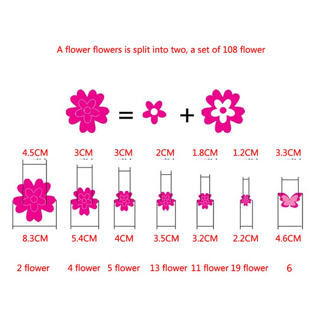 Decal Dán Tường Hình Bông Hoa, Có Thể Tháo Ra Được, Nghệ Thuật Trang Trí Nhà, Người Dùng Có Thể Tự Trang Trí