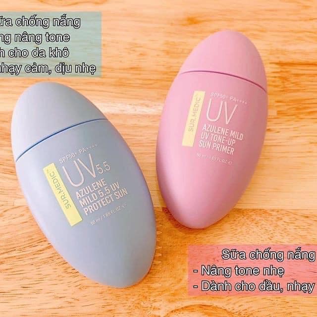 Kem Chống Nắng Sur.Medic+ Azulene UV Mild Sun SPF50+ PA++++ 50ml