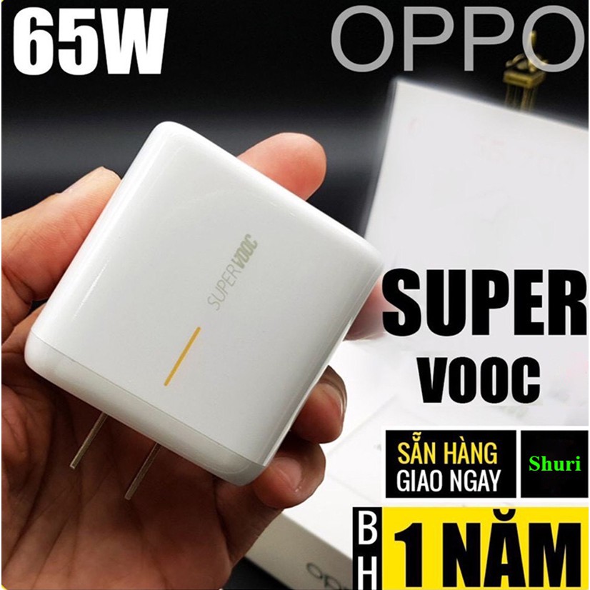 [Củ Sạc Oppo VOOC 65W] Củ Sạc 65W SUPER VOOC Chính Hãng Siêu Nhanh - Bảo Hành 12 Tháng