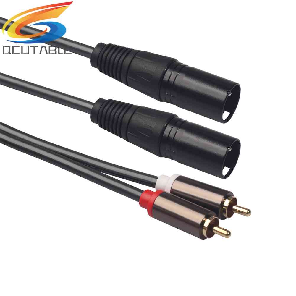 Dây Cáp Âm Thanh 1.5m 4.9ft Dual XLR Male Sang Dual RCA Male