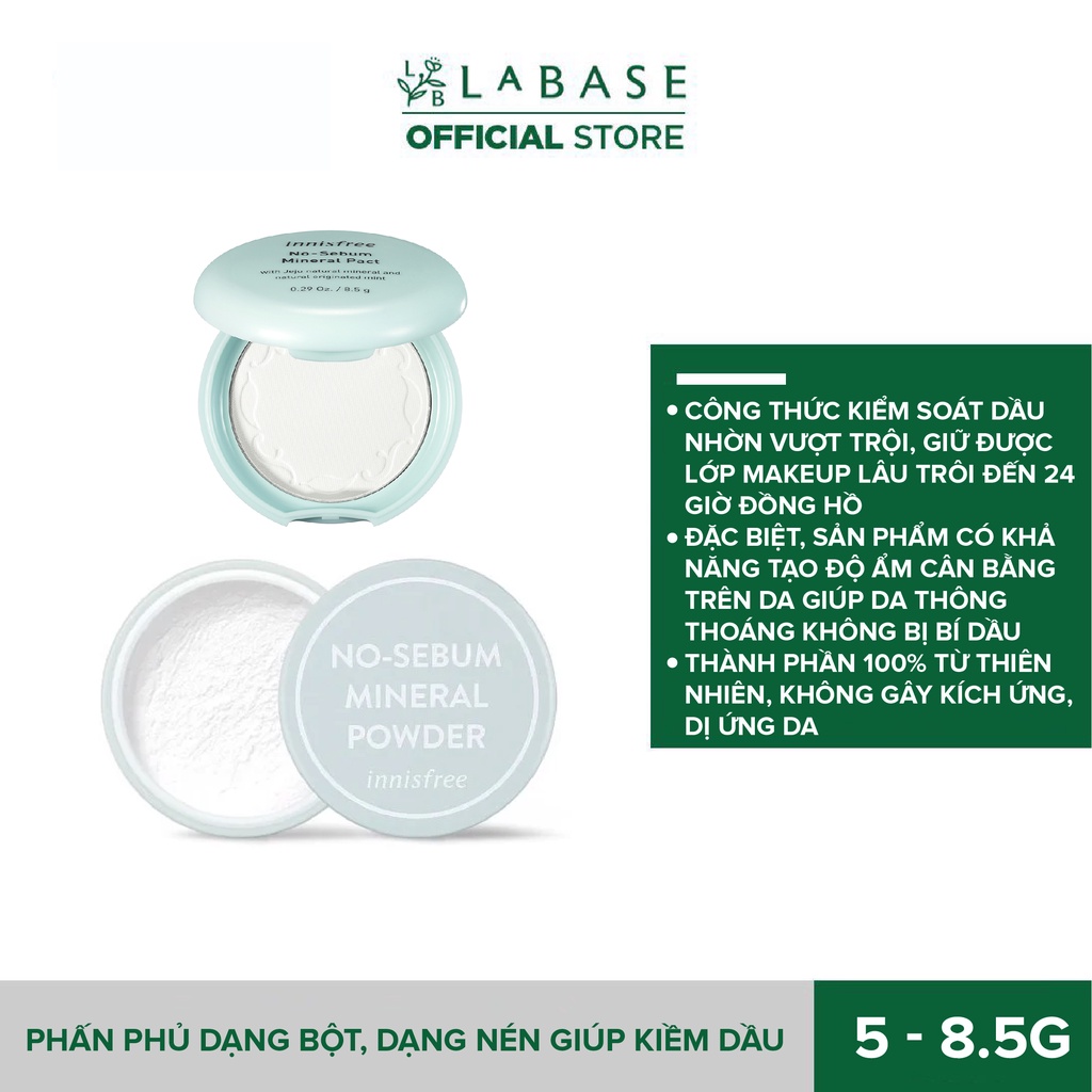 Phấn phủ dạng bột kiềm dầu Innisfree - No sebum