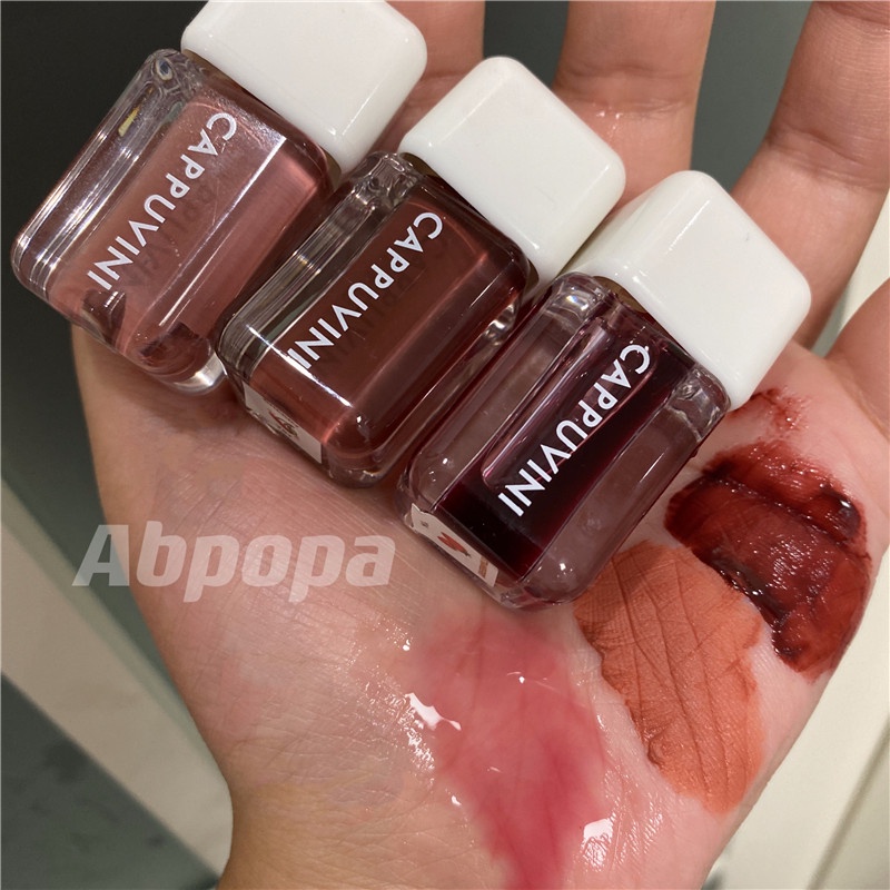 [Hàng mới về] Bộ 3 son môi Capuvini tông màu nude lấp lánh 3D dưỡng ẩm hiệu quả