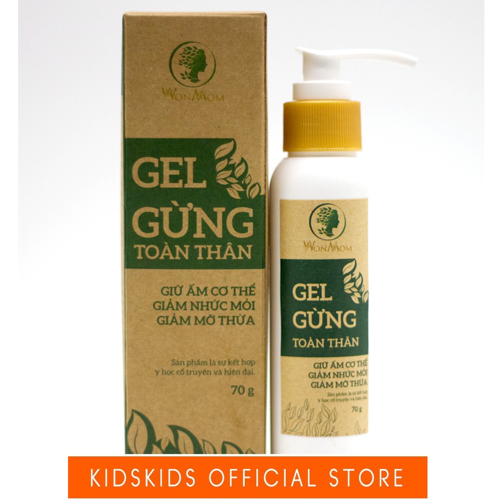 Gel gừng toàn thân Wonmom 70g