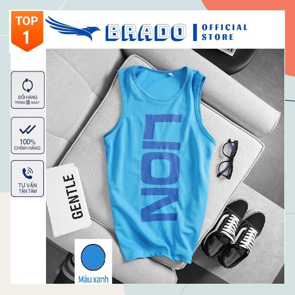 Áo ba lỗ nam 𝐋𝐈𝐎𝐍, chất liệu thoáng mát tập gym ,chơi thể thao, chạy bộ