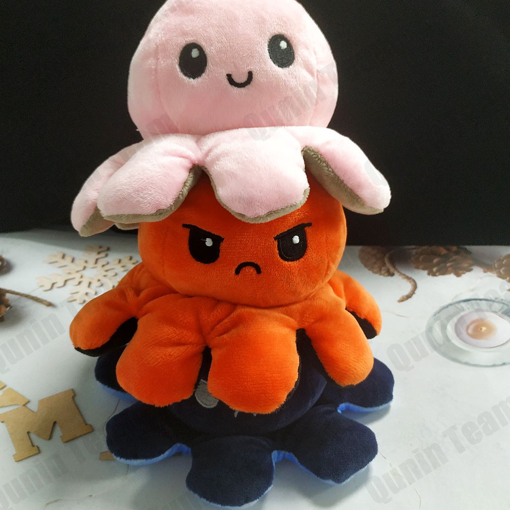 [Trong kho] bạch tuộc cảm xúc [Mã TOYJAN hoàn 20K xu đơn 50K] Bạch tuộc nhồi bông cảm xúc - Reversible Octopus/Bạch Tuộc Đồ Chơi Nhồi Bông TO