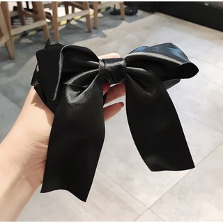 Dây buộc tóc nơ lụa sa tin phong cách tiểu thư