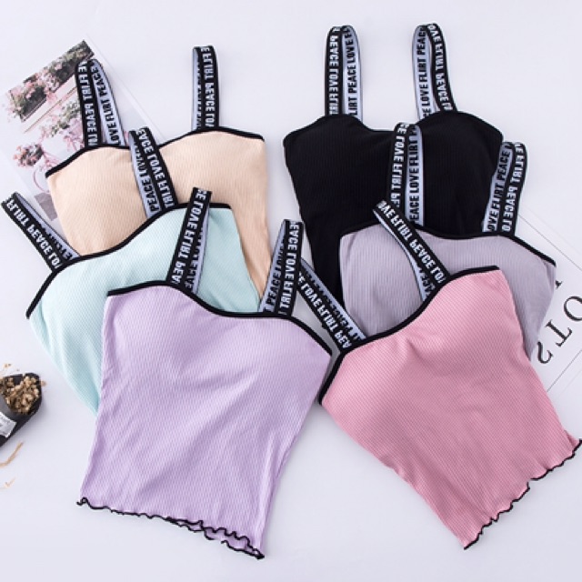 Áo hai dây croptop cotton tăm full màu siêu hot xinh xắn cho nữ M04