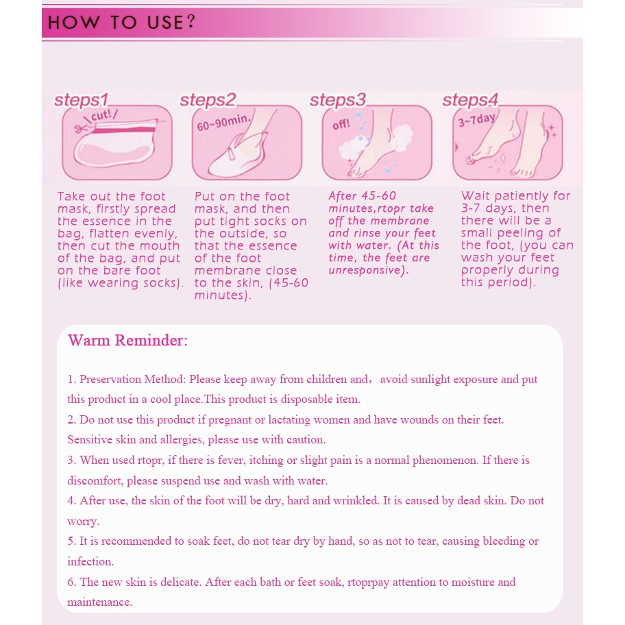 Cặp Mặt Nạ Tẩy Tế Bào Chết RtopR Dưỡng Ẩm Làm Trắng Da Chân Chiết Xuất 100% Tự Nhiên Hỗ Trợ Làm Sáng Da Chân | BigBuy360 - bigbuy360.vn