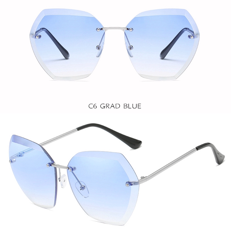 (Hàng Có Sẵn) Kính Mát Không Gọng Màu Kẹo Ngọt Phong Cách Hàn Quốc