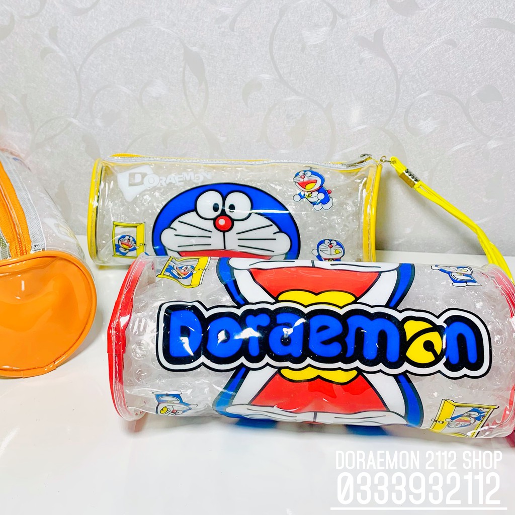 HỘP BÚT TRÒN CHỐNG NƯỚC DORAEMON Hộp bút trống cơm Doraemon