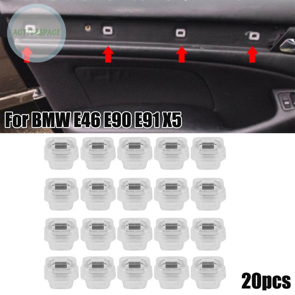 20PCS Interior Trim Moulding Clip Door Retainer For BMW E46 E90 E91 X5 328i 335i