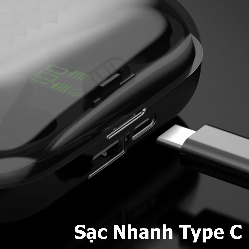 Tai Nghe Bluetooth PKCB267 Không Dây True Wireless Nhét Ta màn hình LED 1200 Mah- Hàng Chính Hãng
