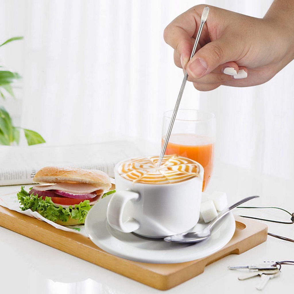 Bút Trang Trí Cà Phê Espresso Latte Bằng Thép Không Gỉ