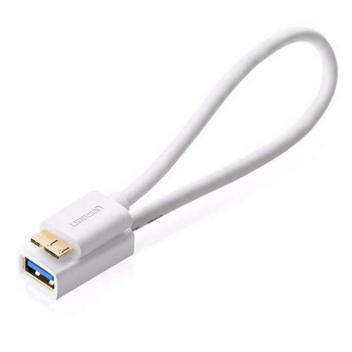 Dây Micro USB 3.0 OTG sang USB 3.0 dạng dẹt dài 20CM UGREEN US127 10801 (đen) | WebRaoVat - webraovat.net.vn
