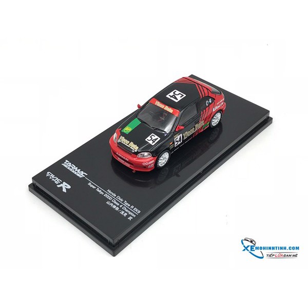 Xe Mô Hình Honda Civic Type R EK9 Super Taikyu 2000 class 4 Champion 1:64 Tarmac Works ( Đỏ Đen )