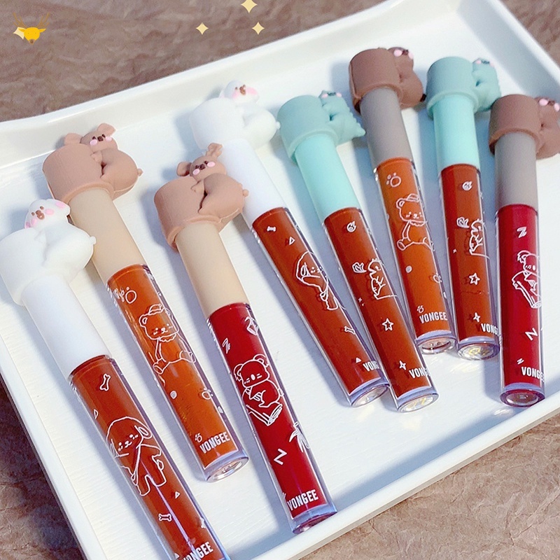 Son Kem Màu Lì Không Dễ Phai Không Dính Ly Thiết Kế Hình Khủng Long