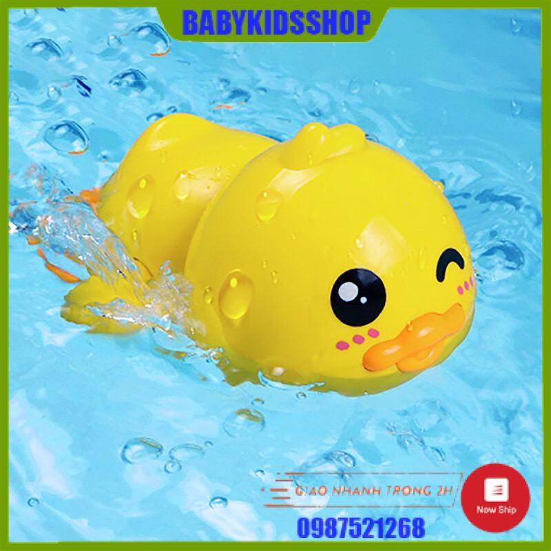 Vịt bơi thả bồn tắm vặn cót Đồ Chơi Nhà Tắm Vịt con Bơi Lội Cho Bé