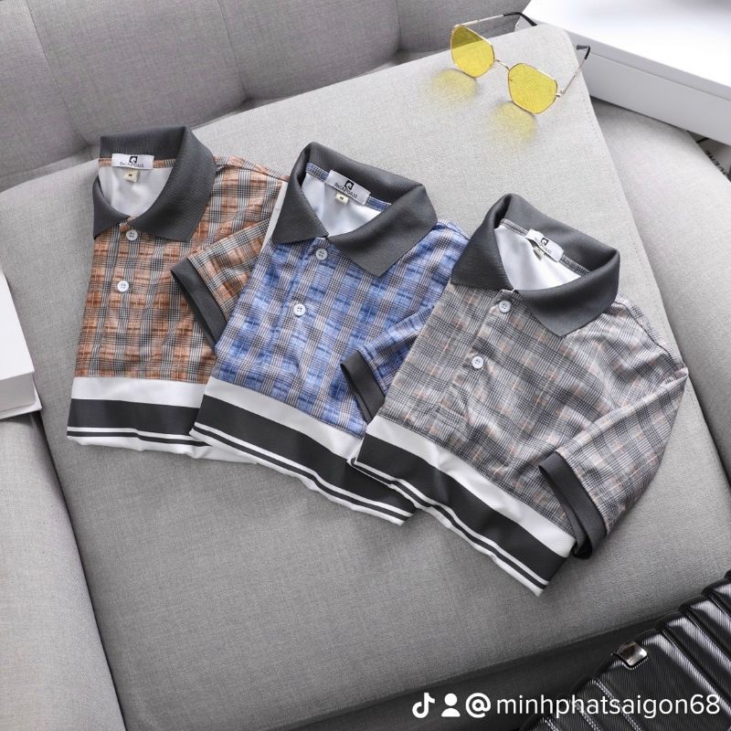 Áo thun nam cổ trụ polo xuất khẩu có bigsize xxxl phối giả thổ cẩm