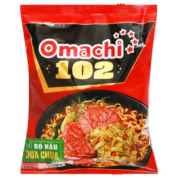 Mì Omachi 102 Bò Nấu Dưa Chua 120g - 5002257