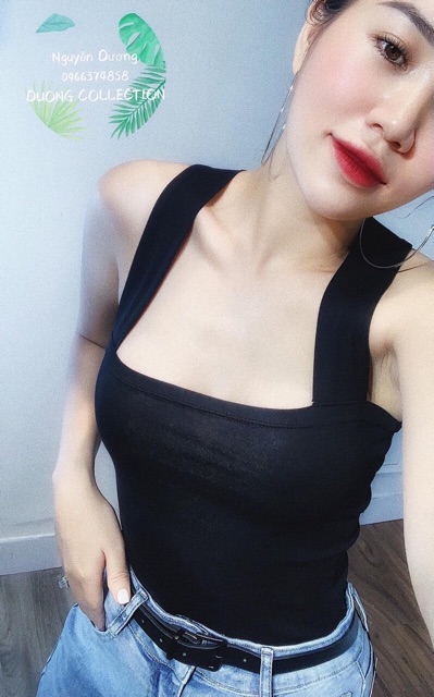 Áo hai dây bản to đan chéo siêu hot(#351)