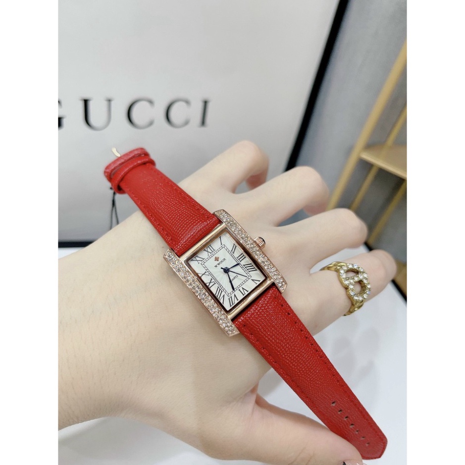 Đồng hồ nữ WWOOR, dây da mềm, hàng full box, thẻ bảo hành 12 tháng