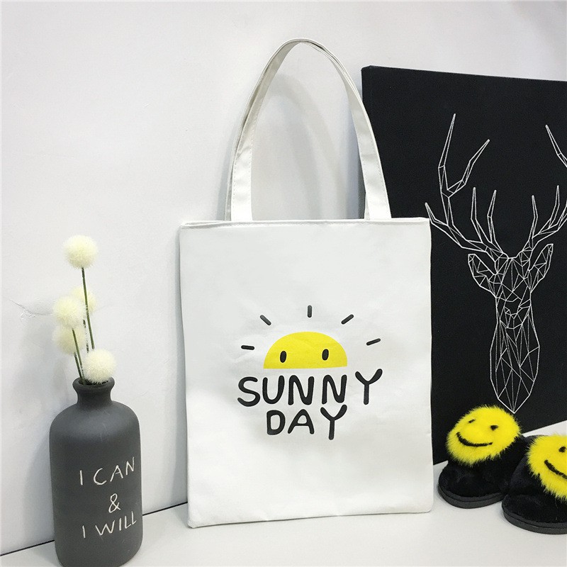 Túi Tote Mặt Trời Sunny Day Có Dây Kéo Chắc Chắn