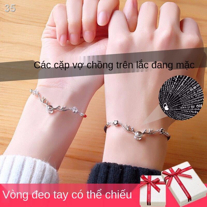 XVòng tay cặp đôi chiếu một người chiếc Lulu You đeo nam và nữ cho sinh viên Quà tặng ngày lễ tình nhân