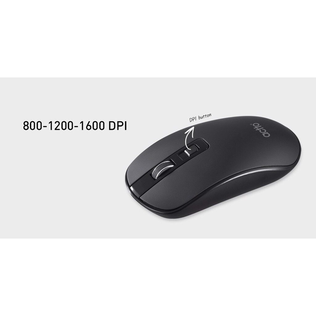 Chuột quang khoảng cách kết nối 10m - Classy Wireless Mouse Actto MSC-186 kiểu dáng không dây sang trọng