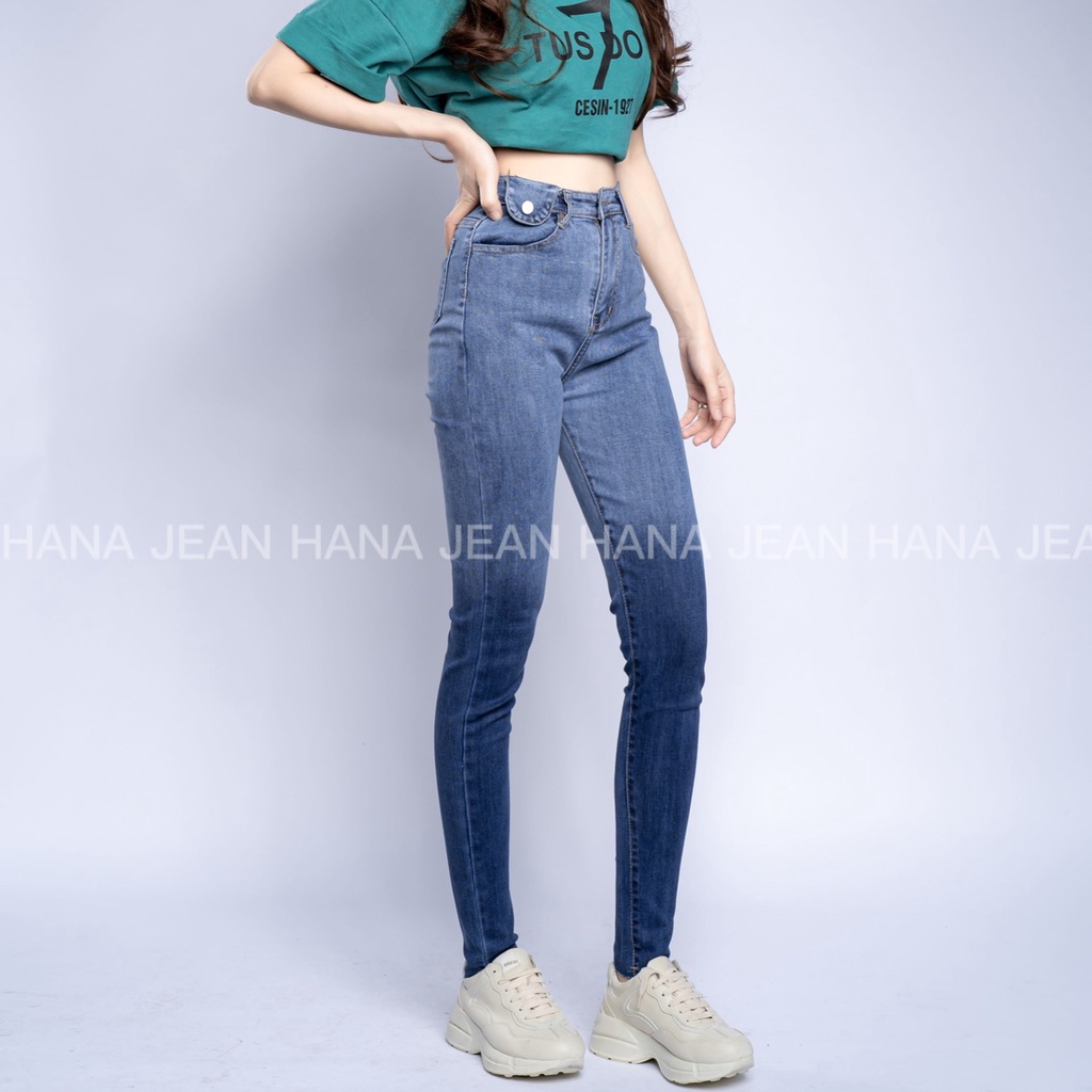 Quần Jean Nữ Dài Lưng Cao Rách Trơn Đẹp Mẫu Mới Nhất