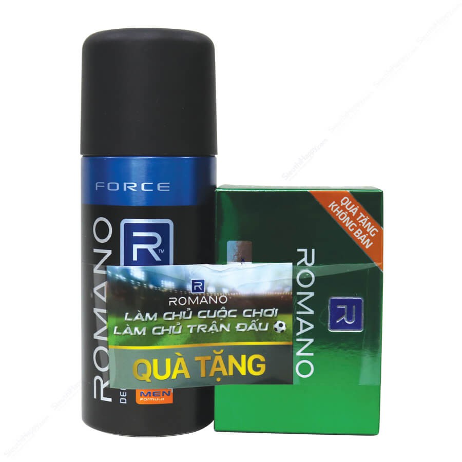 Xịt khử mùi toàn thân Romano FORCE chai 150ml - Tặng Xà Phòng Cục - Số Lượng Có Hạng