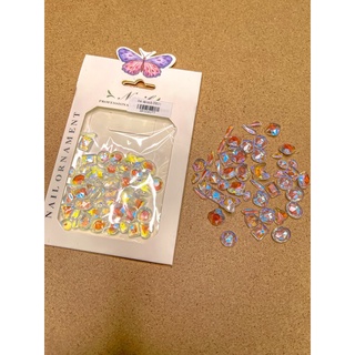Charm nail chân bằng đá khối giả úc trang trí móng tay, Đá khối nail mix chân bang làm nails và may mặc gắn đá sieu sang