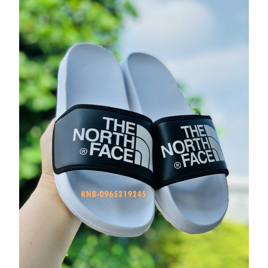 Dép The North Face Kiểu Dáng Quai Ngang nam nữ in chữ nổi❤️ FREESHIP + HỘP ❤️ dép thể thao để ip siêu bền trắng quai đen