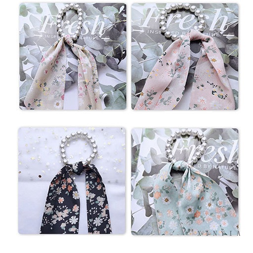 Dây buộc tóc in hoa/bướm thời trang Hàn Quốc cho nữ