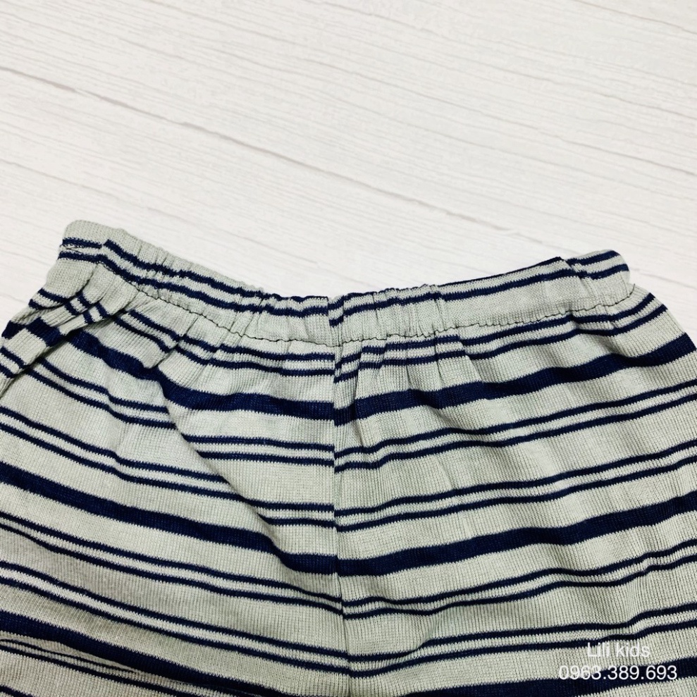 Bộ kẻ cộc tay cotton bé trai từ 5kg đến 17kg