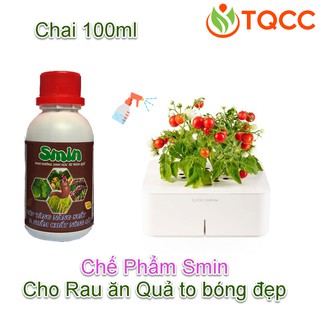 Phân bón lá hữu cơ vi sinh Smin dưỡng bông dưỡng trái cho rau ăn quả chai 100ml