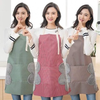 Tạp dề thông minh mẫu 03 chống thấm có chỗ lau tay