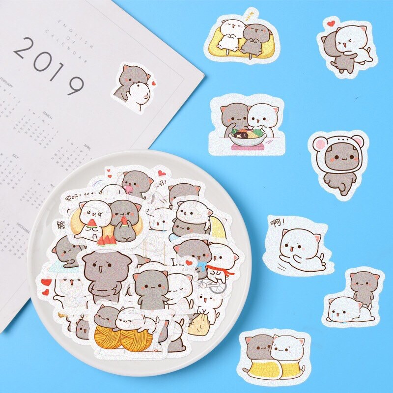 Stickers dễ thương in hình chó mèo