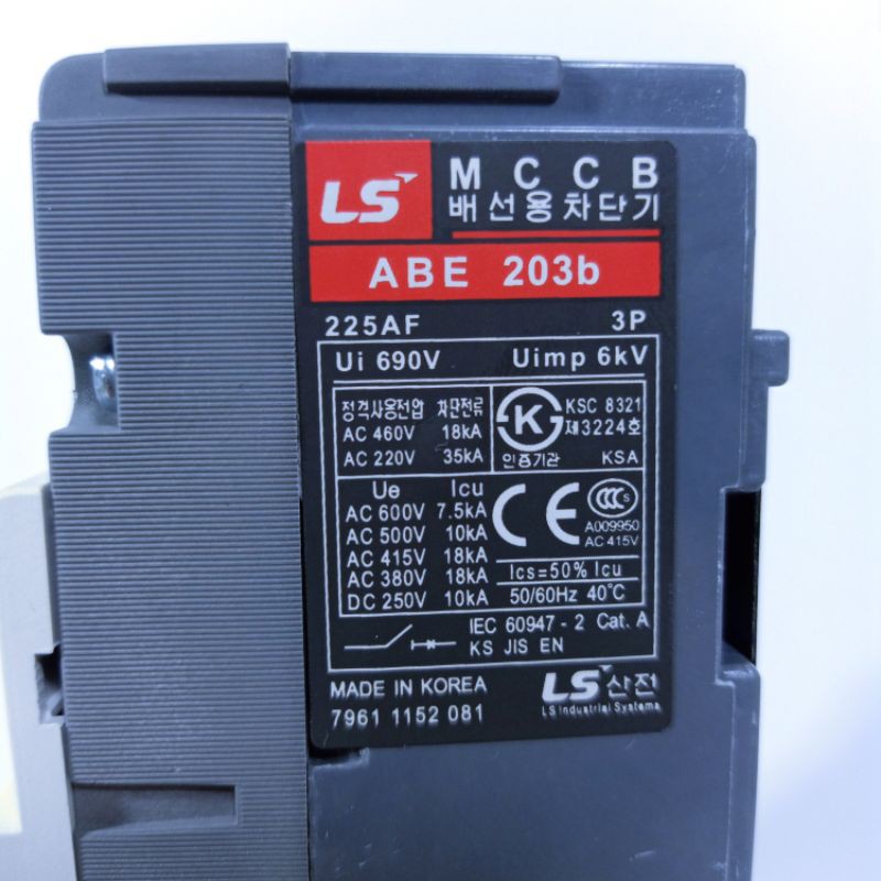 Aptomat 3 Pha LS-MCCB LS 3 Pha ABE 20A~100A