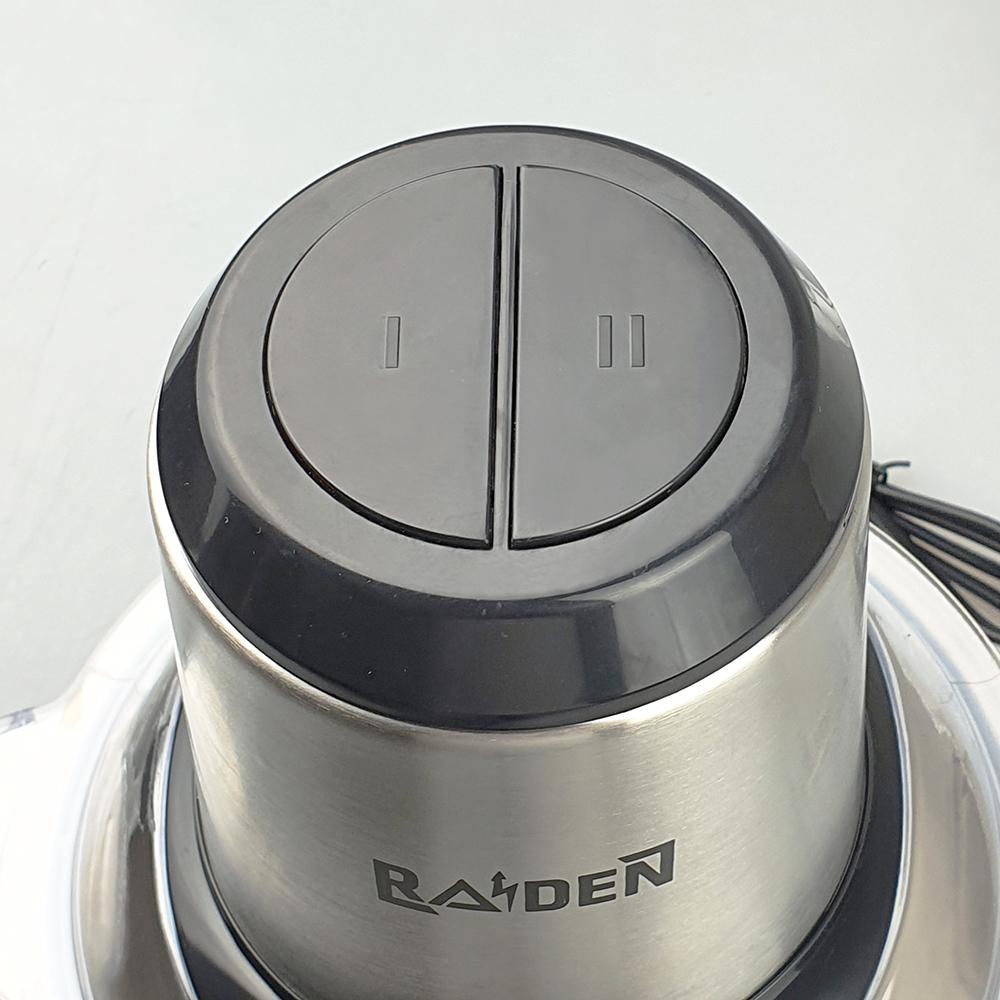 Máy xay thịt cá đa năng Raiden RD202 công suất 350W, cối inox 304, 4 lưỡi dao, bảo hành 13 tháng