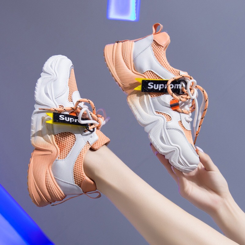 [Mã FASHIONT4WA2 giảm 10k đơn từ 50k] Giày thể thao nữ Supro 3 màu phản quang