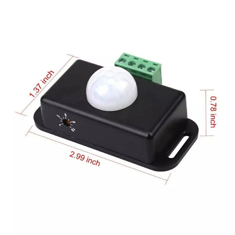 Công tắc cảm biến chuyển động IR 12V - 24V 8A cho đèn LED, quạt thông gió