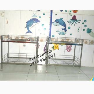 Kệ đứng inox 2 tầng lk 031